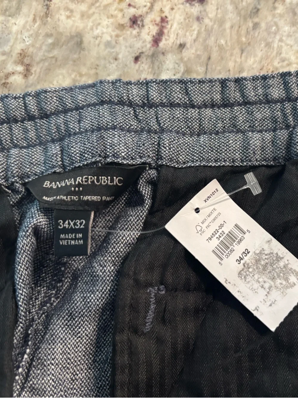 Banana Republic Men's Chambray-Style Chinos — Blue Gray
